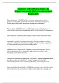 Dynamics of Healthcare chapter 20 Rutgers Exam with 100&percnt; Correct Answers &lpar; A Graded
