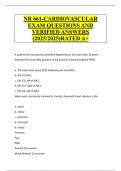 NR 661-CARDIOVASCULAR EXAM QUESTIONS AND VERIFIED ANSWERS &lpar;2025&sol;2025&rpar;RATED A&plus;