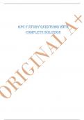 Exam &lpar;elaborations&rpar; GPC F STUDY
