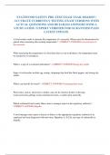STATEFOOD SAFETY PRE-TEST EXAM YEAR 2024&sol;2025 &sol;  ACCURATE CURRENTLY TESTING EXAM VERSIONS WITH  ACTUAL QUESTIONS AND DETAILED ANSWERS WITH A  STUDY GUIDE &sol; EXPERT VERIFIED FOR GURANTEED PASS&sol;  LATEST UPDATE