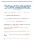TEXAS PROPERTY AND CASUALITY EXAM YEAR 2024&sol;2025 &sol;  ACCURATE CURRENTLY TESTING EXAM VERSIONS WITH  ACTUAL QUESTIONS AND DETAILED ANSWERS WITH A  STUDY GUIDE &sol; EXPERT VERIFIED FOR GURANTEED PASS&sol;  LATEST UPDATE&period;