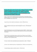 Pennsylvania Life Insurance Final Study Guide with Certified questions & 100&percnt; Correct Answers&sol;latest update 2025&lpar;GRADED A&plus;&rpar; Guaranteed 100&percnt; Success