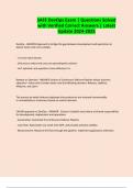 SAFE DevOps Exam &vert; Questions Solved with Verified Correct Answers &vert; Latest Update 2024-2025