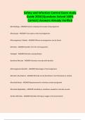 Safety and Infection Control Exam study Guide 2024&vert;Questions Solved 100&percnt; Correct&vert; Answers Already Verified