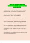 Safety and Infection Control Test Questions Solved 100&percnt; Correct&vert; Answers Already Verified