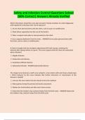 Safety and Infection Control Questions Solved 100&percnt; Correct&vert; Answers Already Verified