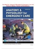 Test Bank for Anatomy & Physiology for Emergency Care 3rd Edition by Bledsoe&comma; Martini&comma; and Bartholomew