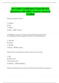 ServeSafe Certification Exam Review Questions with 100&percnt; Correct Answers&vert; Verified