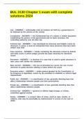 BUL 3130 Chapter 1 exam with complete solutions 2024