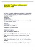 BUL 3130 Final Exam with complete solutions 2024