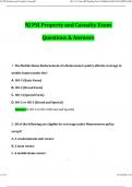 NJ PSI Property and Casualty Exam 2024 Questions and Verified Answers &lpar;2024 &sol; 2025&rpar; 100&percnt; Guarantee Pass