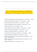 Nurs 190 Physical Assessment Midterm Questions And Answers Latest Top Score&period;