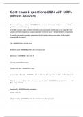 Cost exam 2 questions 2024 with 100&percnt; correct answers