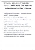 Inside LVMH Certificate Exam Questions and Answers 100&percnt; Solved &vert; Graded A&plus;