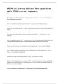 USPA A License Written Test questions with 100&percnt; correct answers