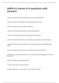 USPA A License G H questions with answers
