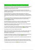 Rasmussen Mental Health Final Exam Actual Exam &semi;questions &lpar;Answered&rpar; Complete Verified Solution With Rationale