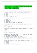 MODULE 2 REVIEW QUESTIONS WITH VERIFIED ANSWERS&period;