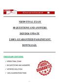 NR509 FINAL EXAM   88 QUESTIONS AND ANSWERS   2025&sol;2026 UPDATE  &vert;&vert; 100&percnt; GUARANTEED PASS&period;INSTANT  DOWNLOAD PDF&period;