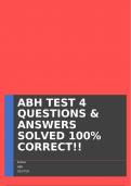 ABH TEST 4 QUESTIONS & ANSWERS SOLVED 100&percnt; CORRECT&excl;&excl;