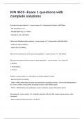 KIN 4513--Exam 1 questions with complete solutions