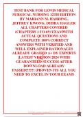 TEST BANK FOR LEWIS MEDICAL SURGICAL NURSING 12TH EDITION BY MARIANN M&period; HARDING&comma; JEFFREY KWONG&comma; DEBRA HAGLER ALL CHAPTERS COVERED &lpar;CHAPTERS 1 TO 69&rpar; EXAMWITH ACTUAL QUESTIONS AND COMPLETE 100&percnt;CORRECT ANSWERS WITH VERIFIED AND WELL EXPLAINED RATIONALES ALR