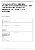 TCDHA RAD MIDTERM 1 &vert;2024-2025 UPDATE&vert;COMPREHENSIVE FREQUENT MOST-TESTED QUESTIONS AND VERIFIED ANSWERS&sol;SOLUTIONS&vert;GET IT 100&percnt; ACCURATE&excl;&excl;