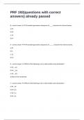 PRF 192&lpar;questions with correct answers&rpar; already passed