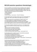 NCLEX practice questions Hematologic