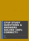 CFSP STUDY QUESTIONS & ANSWERS SOLVED 100&percnt; CORRECT&excl;&excl;