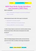 HDFS Final Study Guide Questions  and Answers &lpar;100&percnt; Pass&rpar;