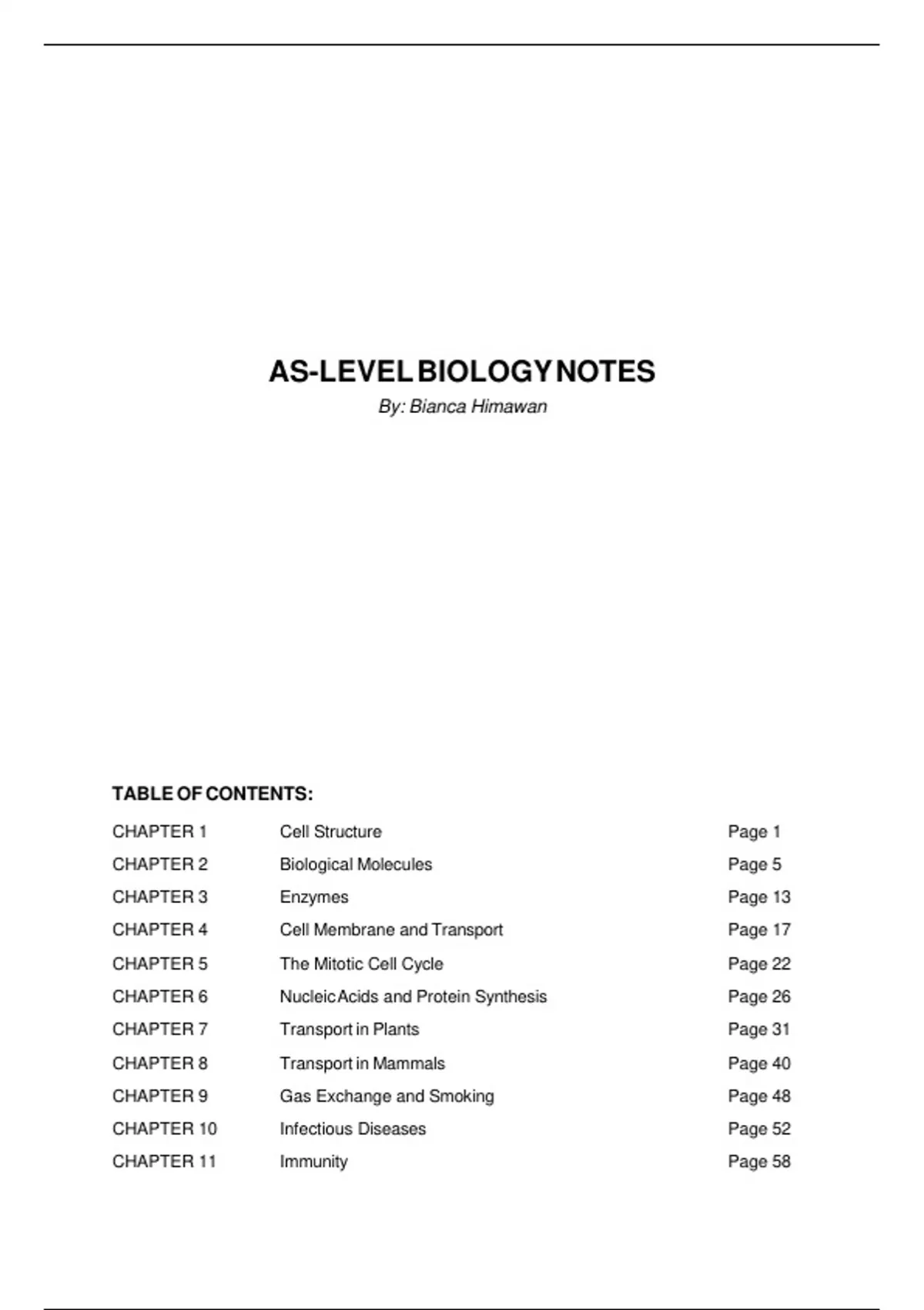 A level biology notes With Complete Solution. - A level biology notes ...