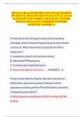 MENTAL HEALTH RN HESI EXIT EXAM 2024&sol;HESI RN MENTAL HEALTH EXIT EXAM ACTUAL EXAM QUESTIONS AND CORRECT DETAILED ANSWERS WITH RATIONALES &lpar;VERIFIED ANSWERS&rpar; &vert;ALREADY GRADED A&plus;