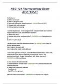 NSG 124 Pharmacology Exam 2&sol;RATED A&plus;