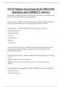 FTCE Subject Area Exam &lpar;K-6&rpar; UPDATED  Questions and CORRECT Answers