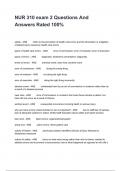 NUR 310 exam 2 Questions And Answers Rated 100&percnt;
