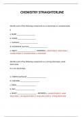  CHEMISTRY STRAIGHTERLINE QUESTIONS AND ANSWERS 2024
