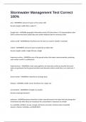Stormwater Management Test Correct 100&percnt;