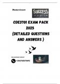 CDE3701 EXAM PACK 2025  &lbrace;DETAILED QUESTIONS AND ANSWERS &rcub;