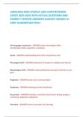 LANGUAGE AND LITERACY &lpar;305 CONTENT&rpar;EXAM LATEST 2024-2025 WITH ACTUAL QUESTIONS AND CORRECT VERIFIED ANSWERS ALREADY GRADED A&plus; 100&percnt; GUARANTEED PASS&excl;