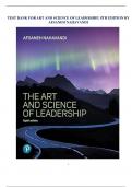 TEST BANK FOR ART AND SCIENCE OF LEADERSHIP&comma; 8TH EDITION BY AFSANEH NAHAVANDI