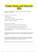 Fraud&comma; Waste&comma; and Abuse for 2024