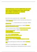  CHAMPIONS REAL ESTATE MARKETING SAE&lpar; 2024-2025&rpar; UPDATE&vert;BRAND NEW EXAM QUESTIONS AND CORRECT ANSWERS ALL GRADED A&plus;&vert;GUARANTEED SUCCESS&period;