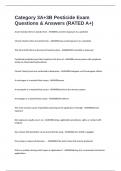 Category 3A&plus;3B Pesticide Exam Questions & Answers &lpar;RATED A&plus;&rpar;