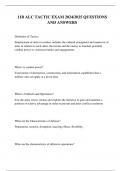 11B ALC TACTIC EXAM 2024&sol;2025 QUESTIONS AND ANSWERS