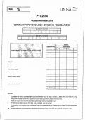UNISA Exam &lpar;elaborations&rpar; Exam past year papers  &lpar;PYC2614&rpar;  Community Psychology in South Africa