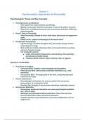 Personality Psychology&colon; Differences between People Summary Notes Exam Prep