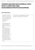 NURSING 265&sol;NURS 2633 MATERNAL CHILD EXAM 2 LATEST 2024-2025 RASMUSSEN&lpar;COMPLETE EXAM&rpar;AGRADE
