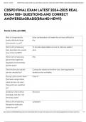 CBSPD FINAL EXAM LATEST 2024-2025 REAL EXAM 100&plus; QUESTIONS AND CORRECT ANSWERS&vert;AGRADE&lpar;BRAND NEW&excl;&excl;&rpar;