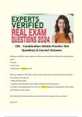 CDL - Combination Vehicle Practice Test Questions & Correct Answers&period;  